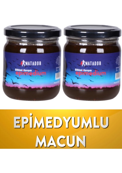 Matador 2 'li Özel Atom Ginsengli , Çakşır Otlu , Tongkhat Ali , Epimedium2, Panax , Tribulus Erkeklere 230 gr Özel Kuvvet Macunu