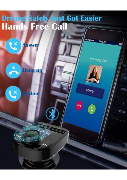 Qc 3.1A USB &amp; Pd /tf Fm Transmitter indirimleri