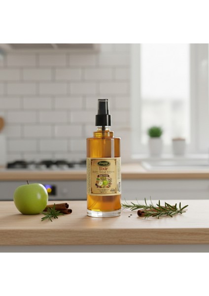 1ixir Doğal Fermente Dört Hırsız Sirkesi- Katkısız Koruyucusuz Özel Bitkisel KARIŞIM-250 ml