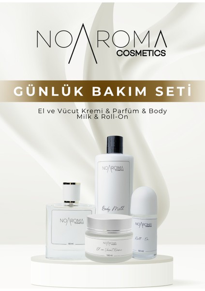 Pıno Sılve-Stre Unısex Parfüm Kokulu Dörtlü Günlük Bakım Set Kalıcı Koku Etkili