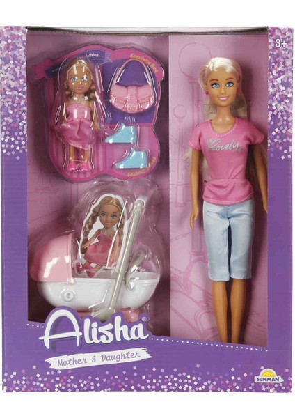 Alisha Anne ve Kız Mutlu Gezinti Oyun Seti – Elbiseli Alisha Bebek ve Bebek Arabalı Puset fiyatları