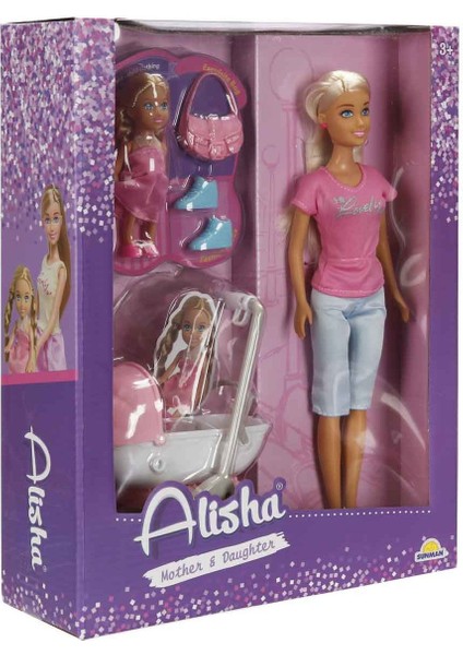 Alisha Anne ve Kız Mutlu Gezinti Oyun Seti – Elbiseli Alisha Bebek ve Bebek Arabalı Puset indirimleri