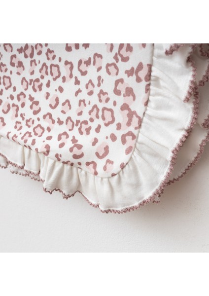 Leopar Desenli Fırfırlı %100 Pamuk 90X100 Battaniye fiyatları