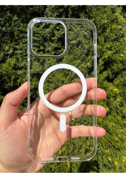 Samsung Galaxy S23 Fe Sert Pc Sararmaz Magsafe Şeffaf Kılıf (Görseller Temsilidir)