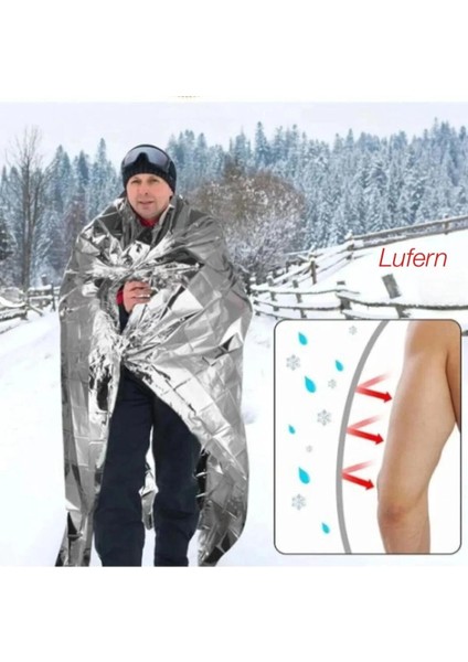 Çift Taraflı Gümüş Acil Durum Battaniyesi Soğuk Sıcak Tutan Termal Yanık Hayatta Kalma Kamp Deprem fırsatları