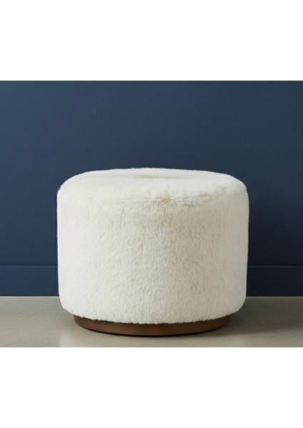 Leo, Yumusacik Pelus Puf/ Yan Sehpa