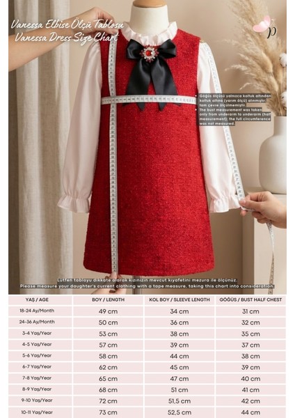 Kız Çocuk Vanessa Broş Detaylı Tüvit Kırmızıı Uzun Kollu Yılbaşı Elbisesi fırsatları