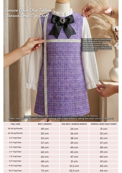 Kız Çocuk Lila Mor Vanessa Broş Detaylı Tüvit Uzun Kollu Yılbaşı Elbisesi modelleri