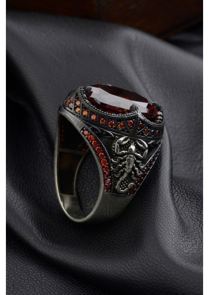 925 Ayar Gümüş Akrep Figürlü Zirkon Taş Erkek Yüzüğü fırsatları