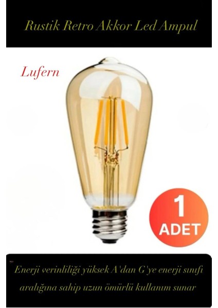 Rustik Retro Akkor LED Ampul Vintage Spiral Filament Blubs Yüksek Işıklandırma Lamba Gün Işığı E27