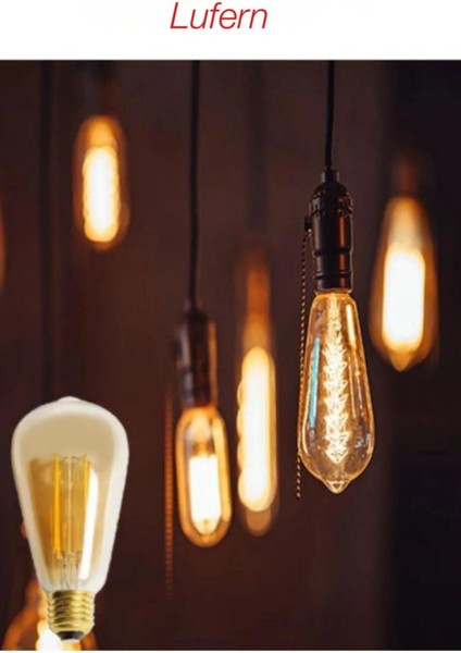 Rustik Retro Akkor LED Ampul Vintage Spiral Filament Blubs Yüksek Işıklandırma Lamba Gün Işığı E27 fırsatları