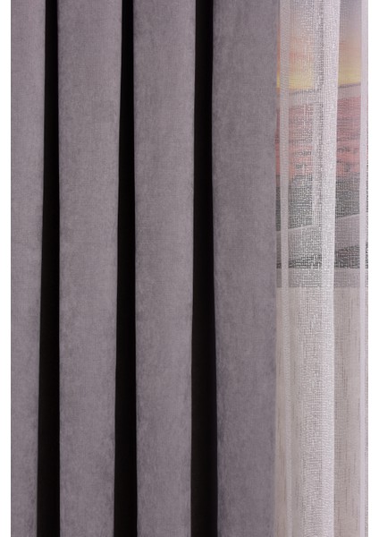 Düz Ada Fon Perde Gri modelleri