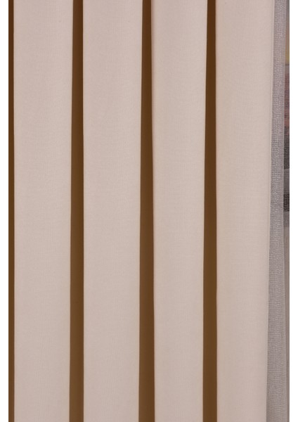 Düz Ada Fon Perde Ekru modelleri