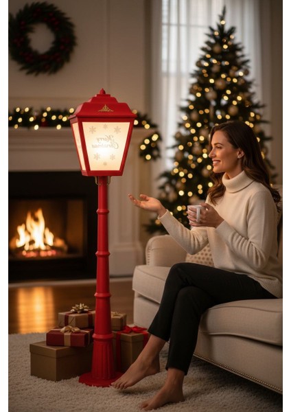 Christmas Kırmızı Sokak Lambası / Lambader fiyatları