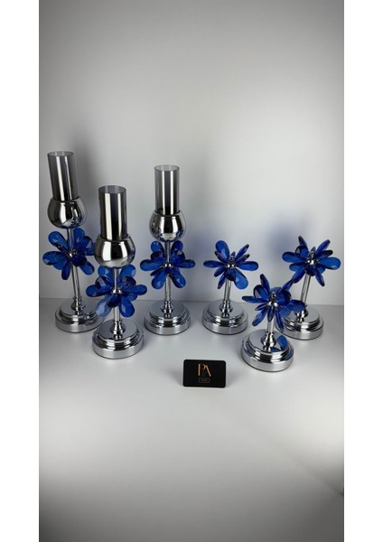 6'lı Mumluk Seti, Dekoratif Şamdan, Salon ve Ofis Aksesuarları