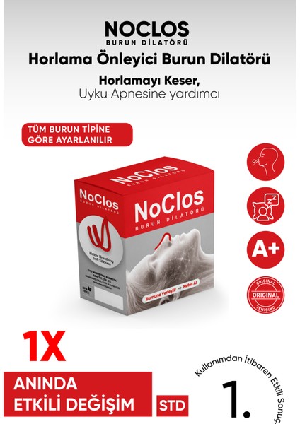 Noclos A+ 1'li Kırmızı Horlama Önleyici
