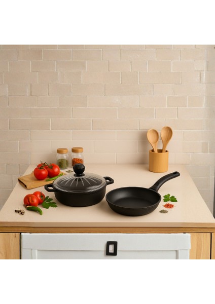 Elmas Basık Tencere - Kristal Tava 26 cm