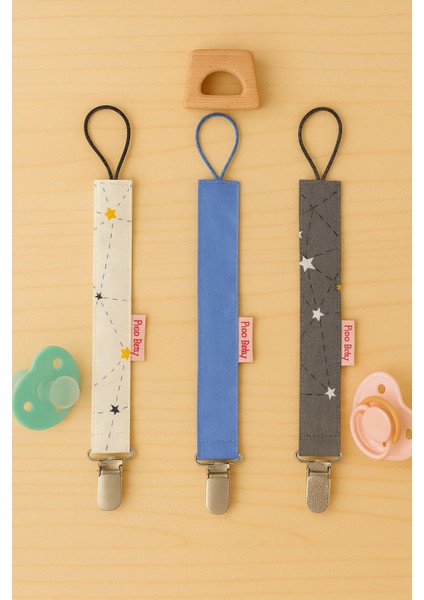 Emzik Askısı - Emzik Zinciri - Emzik Tutacağı 3'lü Set