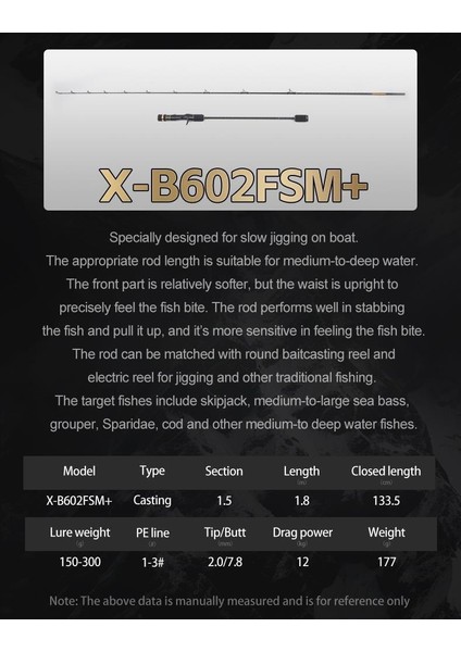 Star Flame1 180CM 150-300G Slow Jigging Kamışı fiyatları