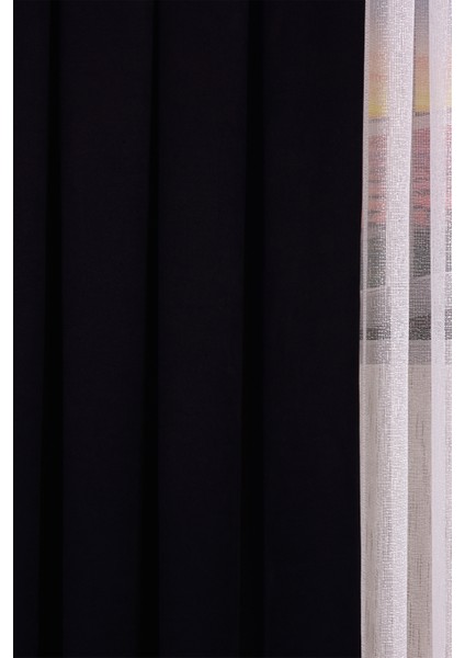 Düz Ada Fon Perde Siyah modelleri