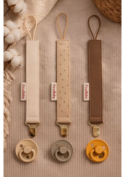 Emzik Askısı - Emzik Zinciri - Emzik Tutacağı 3'lü Set