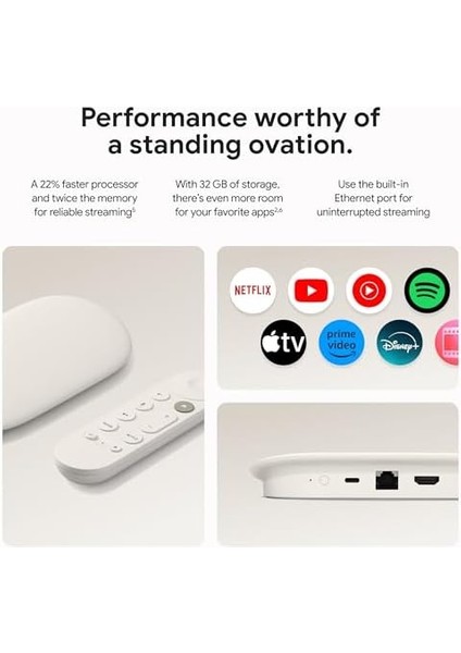 Tv Streamer 4K - Sesli Arama Uzaktan Kumandasıyla Tv&apos;nizde Hızlı Akış Eğlencesi - 4K Hdr&apos;de Film, Şov, Canlı Tv ve Netflix Izleyin - Akıllı Ev Kontrolü - 32 GB Depolama - fiyatları