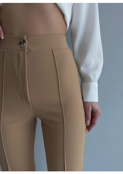 Kadın Çımalı Full Likralı Palazzo Pantolon Çekme Solma Yapmaz modelleri