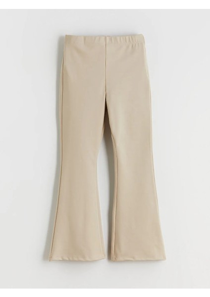 Lcw Kids Bej Beli Lastikli Ispanyol Paça Kız Çocuk Tayt modelleri