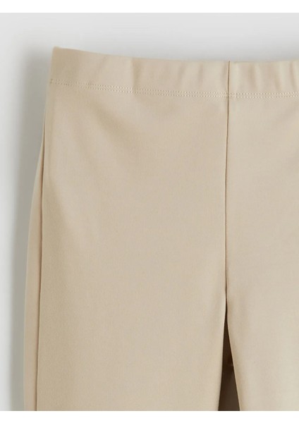 Lcw Kids Bej Beli Lastikli Ispanyol Paça Kız Çocuk Tayt fırsatları