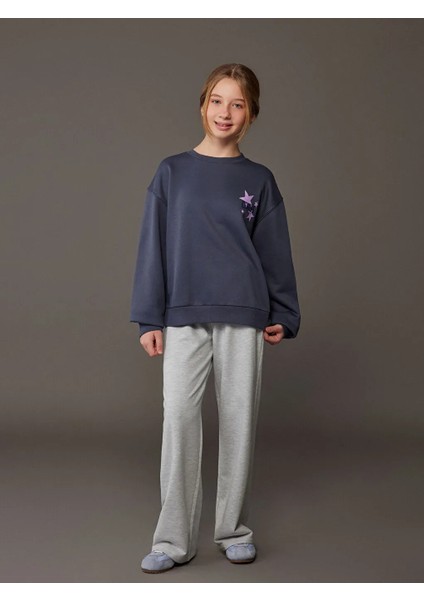 Lcw Kids Gri Beli Lastikli Kız Çocuk Eşofman Alt