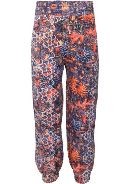 Turuncu Yaprak Kız Çocuk Desenli Cepli Eşofman Altı fiyatları