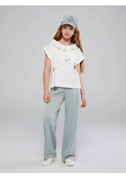 Lcw Kids Yeşil Beli Lastikli Kız Çocuk Eşofman Altı