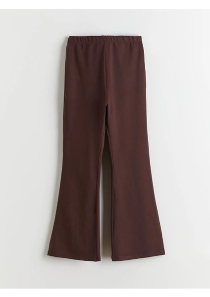 Lcw Kids Kahverengi Beli Lastikli Ispanyol Paça Kız Çocuk Tayt modelleri