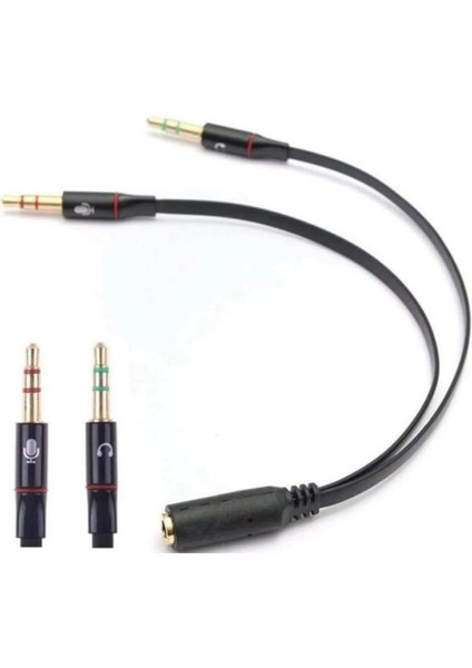 4457 Kulaklık Mikrofon Çevirici Ayırıcı Dönüştürücü Çoklayıcı Adaptör