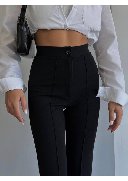 Kadın Çımalı Full Likralı Palazzo Pantolon Çekme Solma Yapmaz fırsatları