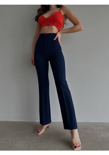 Kadın Çımalı Full Likralı Palazzo Pantolon Çekme Solma Yapmaz modelleri