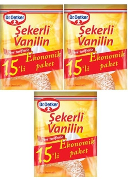 Şekerli Vanilin 15'li 75 gr 3 Adet