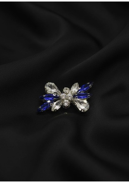 Zarif Kristal Taşlı İncili Vintage Broş