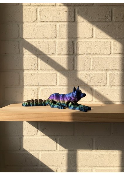 Hareketli Kurt Rainbow Dekoratif Esnek Figür 10X24 cm