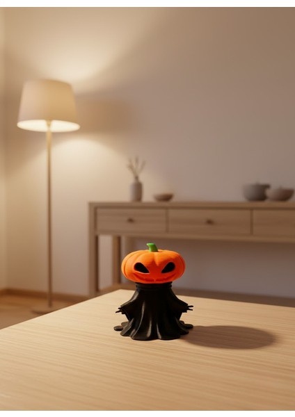 Balkabağı Figür 9cm Cadılar Bayramı Dekoratif Biblo