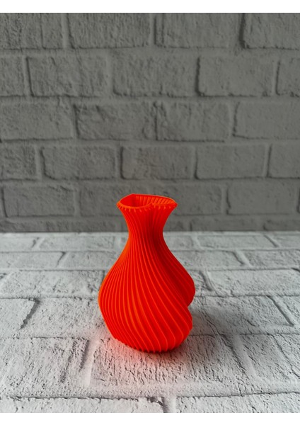 Kalpli Turuncu Dekoratif Vazo 11 cm Modern Şık Masaüstü Aksesuar fırsatları