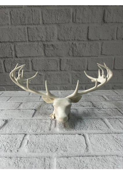 Dekoratif Geyik Başı Heykel 25 cm Modern Minimal Tasarım indirimleri