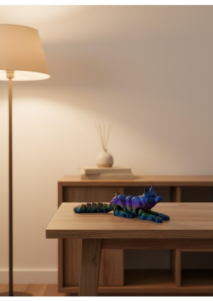 Rainbow Hareketli Kurt Masa Dekoru Esnek Eklem Yapılı