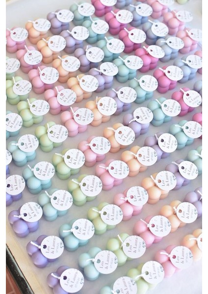 Nişan – Söz – Düğün – Baby Shower – Parti Hediyelik Mini Mumlar 30 Adet