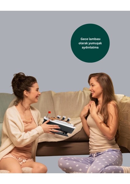 Ultra Sessiz Titanik Gemi LED Işıklı Aroma Difüzörü Oda Nemlendirici modelleri