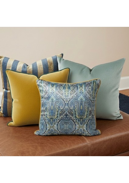 Likya, Şal Desenli Parlak Kadife Kırlent Kılıfı