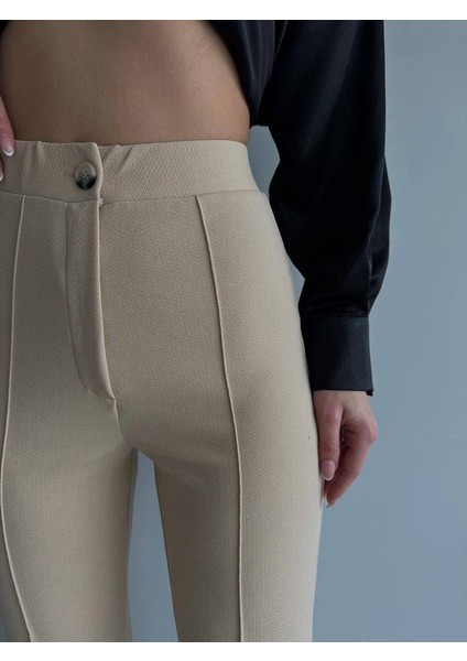 Kadın Çımalı Full Likralı Palazzo Pantolon Çekme Solma Yapmaz modelleri