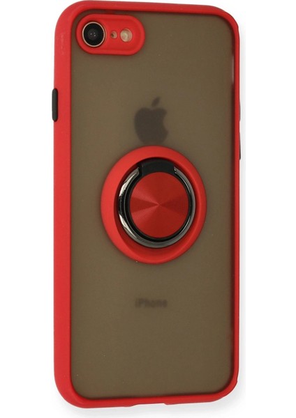 iPhone 7 Kılıf Montreal Yüzüklü Silikon Kapak - KIRMIZI-(5796) - EC001Z-5762J1 fiyatları