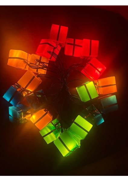 Buğz 4 Metre 20 LED Pilli 2 Kademeli Hediye Kutusu LED Işık