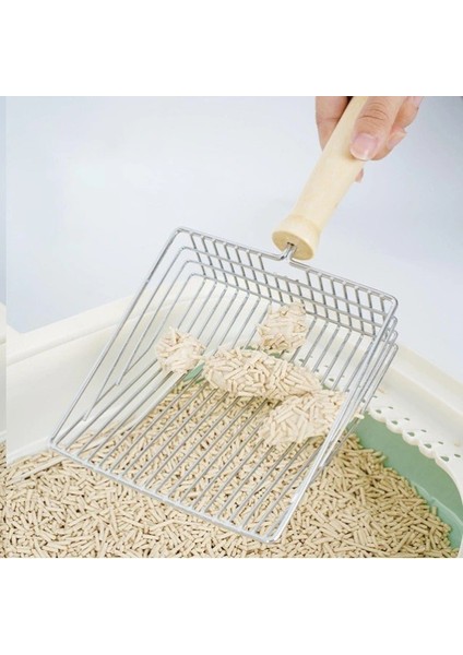 Buğz Ahşap Saplı Metal Kum Temizleme Küreği